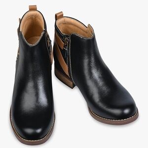 Black and Brown Ankle Boots